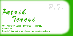 patrik tercsi business card